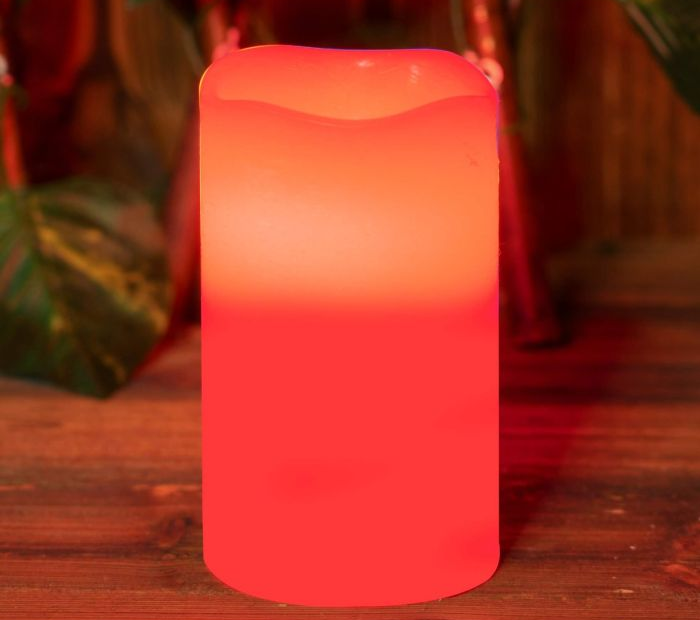 A red LED candle